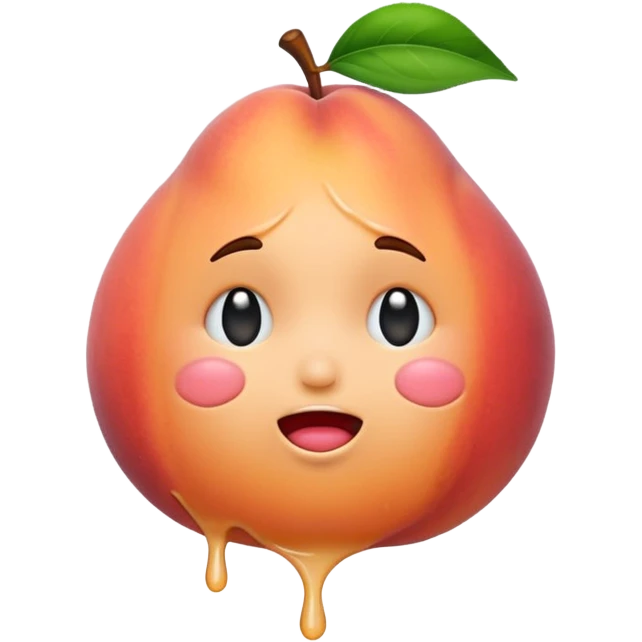 dripping peach emoji which looks like butt emoji