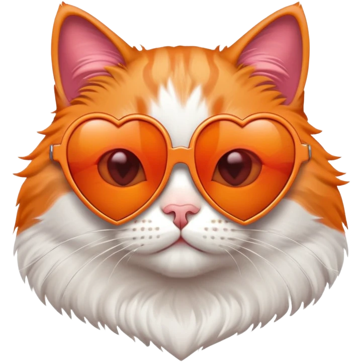 Cat with heart-shaped sunglasses emoji