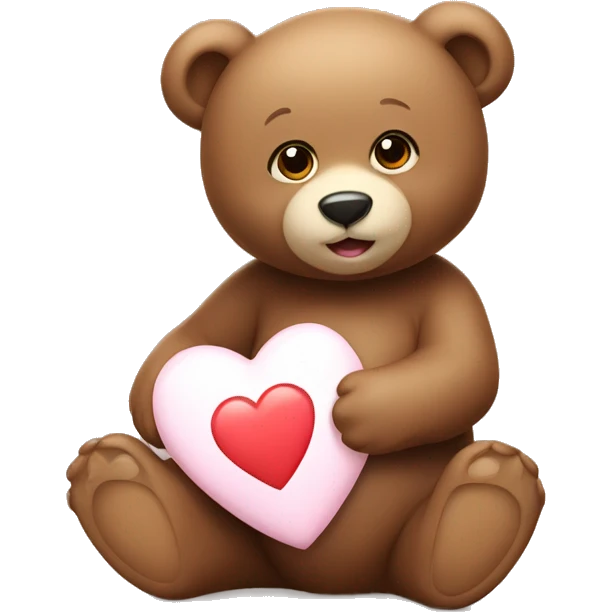 Lovely little bear with heart ￼ emoji