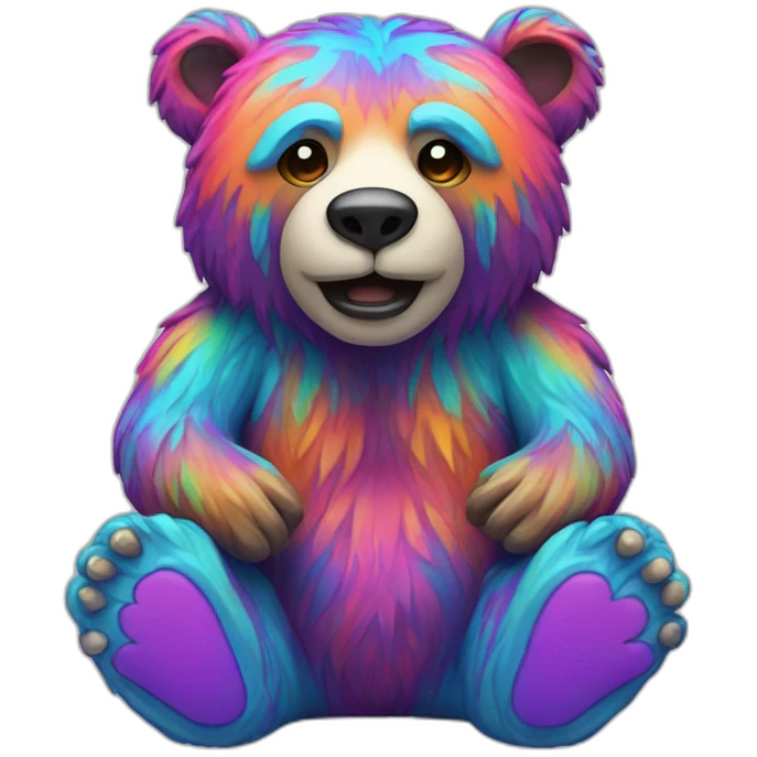 psychadelic bear emoji