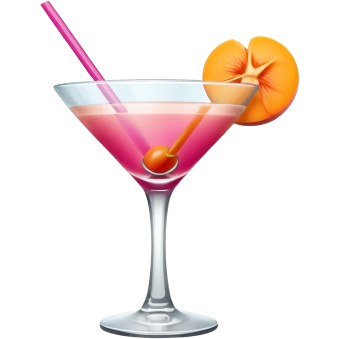 cocktail drink hot pink with an apricot daiquiri glass  emoji