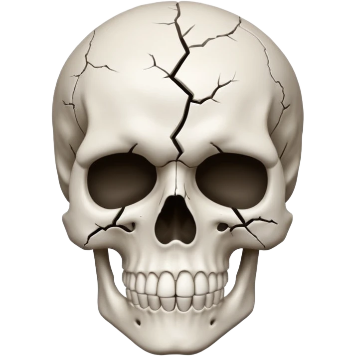 Mind blown skull face for png emoji