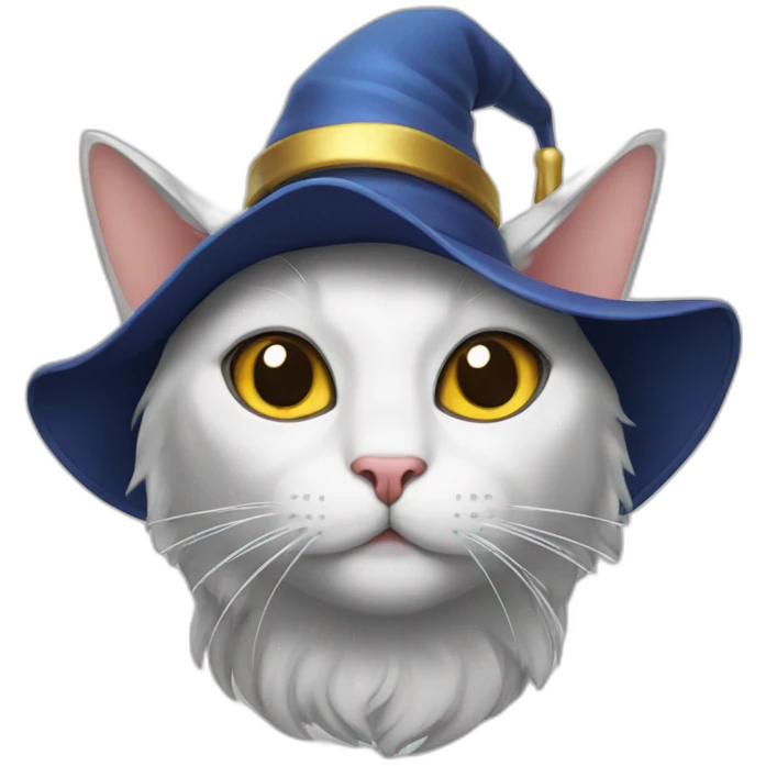 a cat with a wizard hat emoji