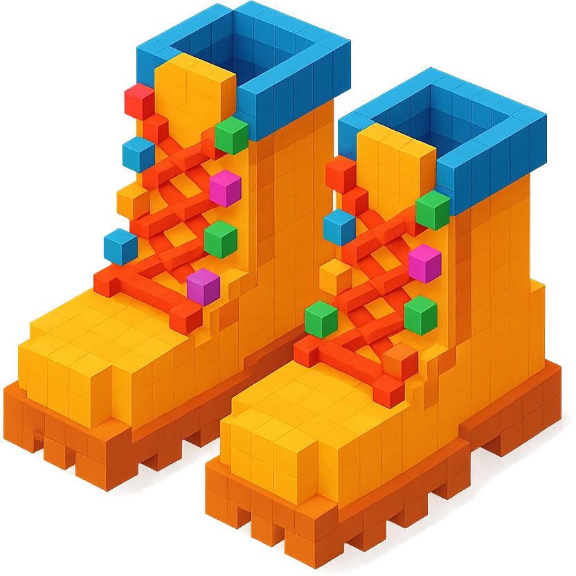 boots with colorful beads on the laces emoji