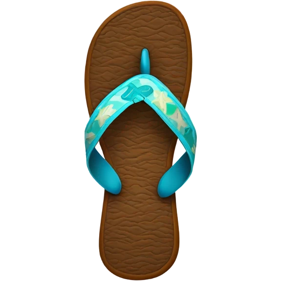 Hand holding a flip flop emoji