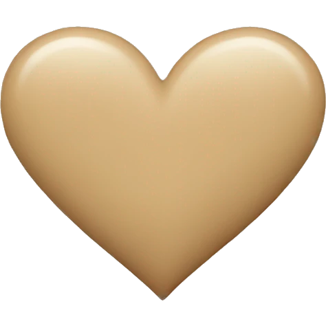 Beige heart  emoji