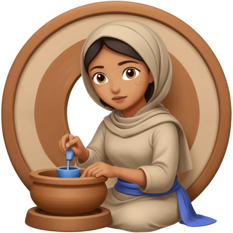 Khadija on pottery wheel emoji