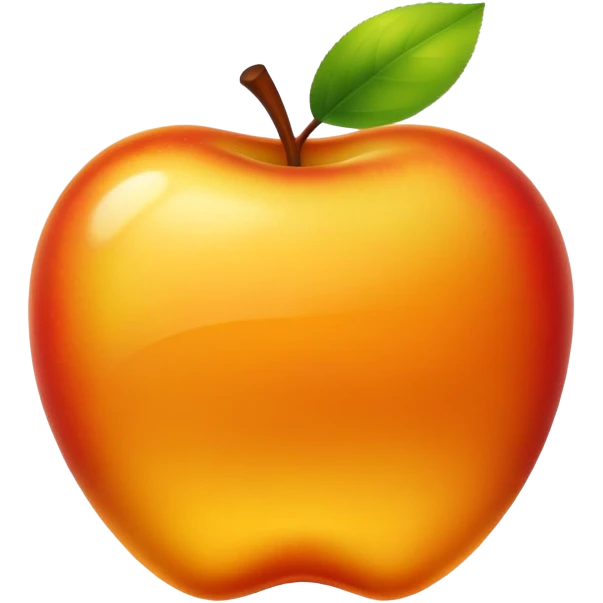 amber colored apple emoji