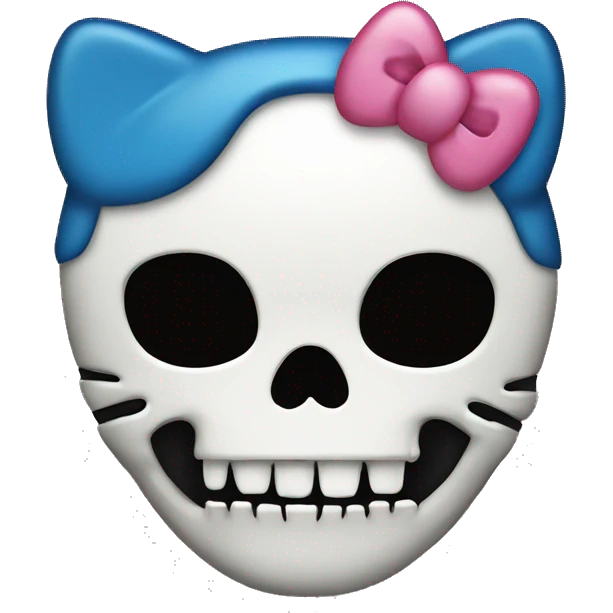 Hello kitty skull  emoji