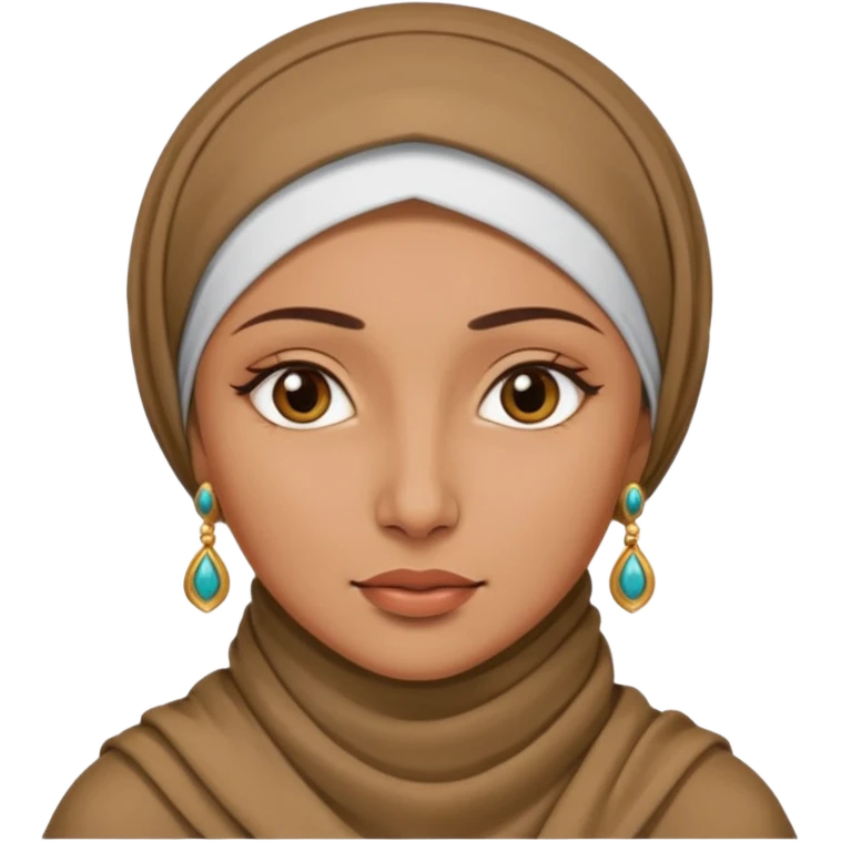 ancient hijab woman with earrring emoji