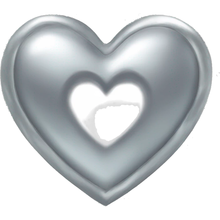 Silver heart  emoji