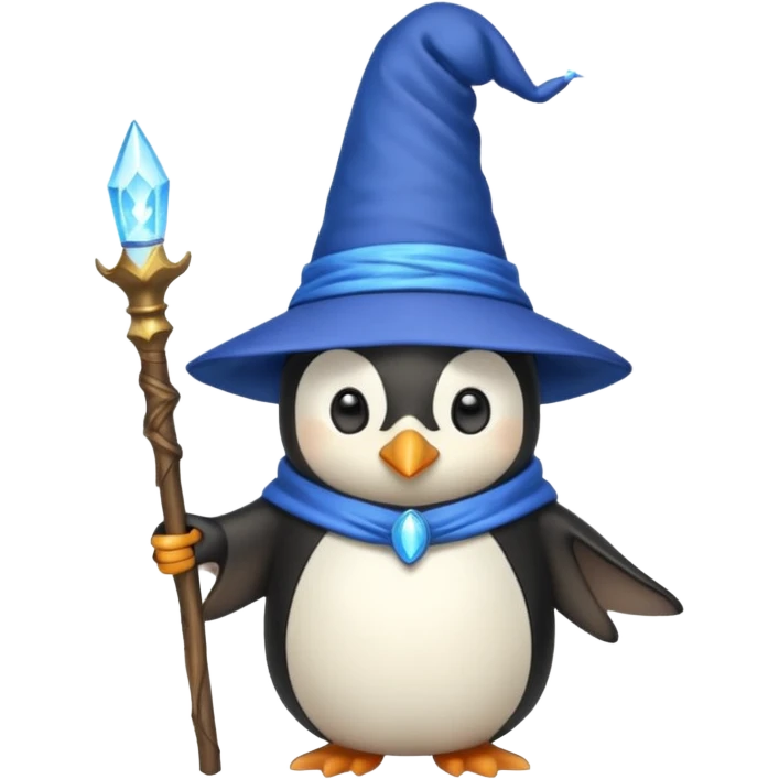 Penguin Wizard emoji