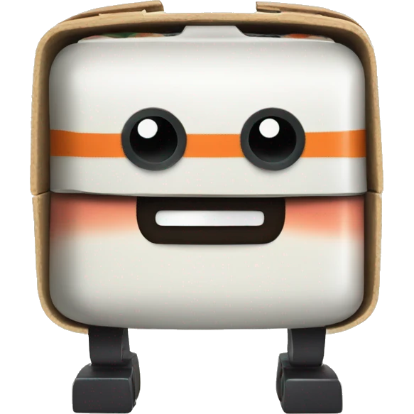 Sushi bento box robot emoji
