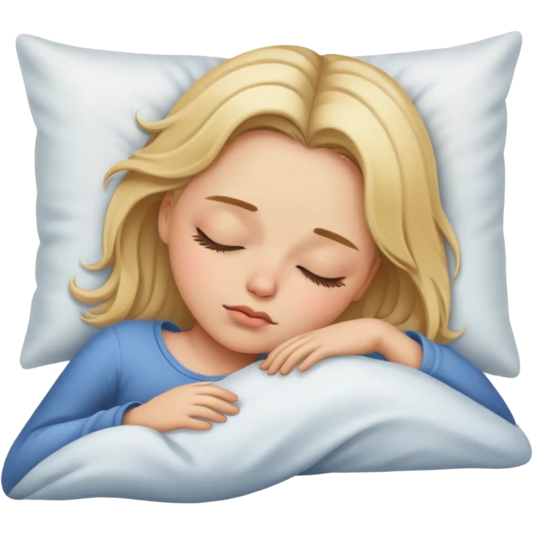 Dirty blonde girl sleeping emoji
