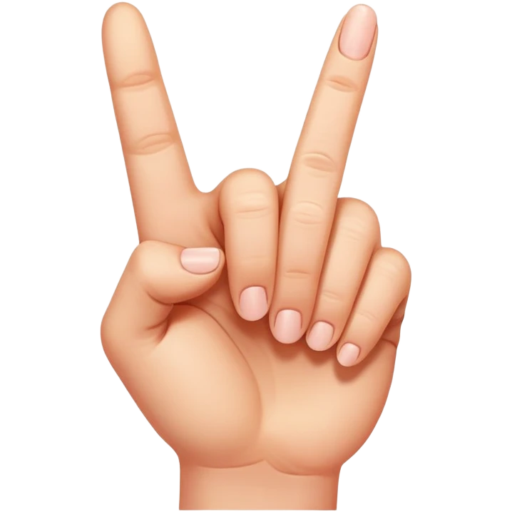middle finger but happy  emoji