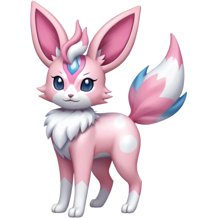 Sylveon-Delcatty-Fakémon-hybrid-creature (full body)  emoji