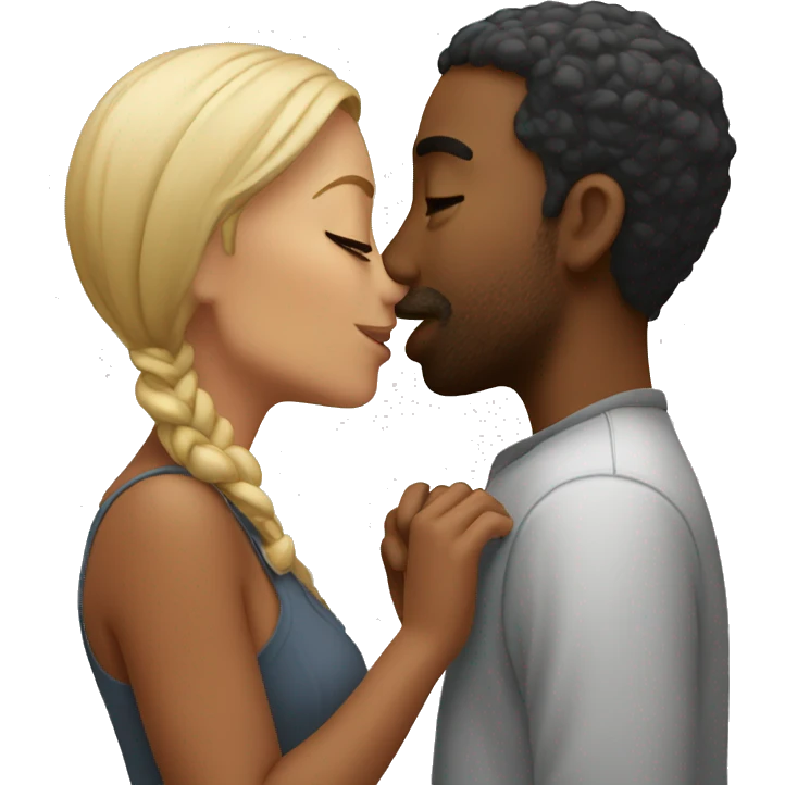 Couple kissing emoji
