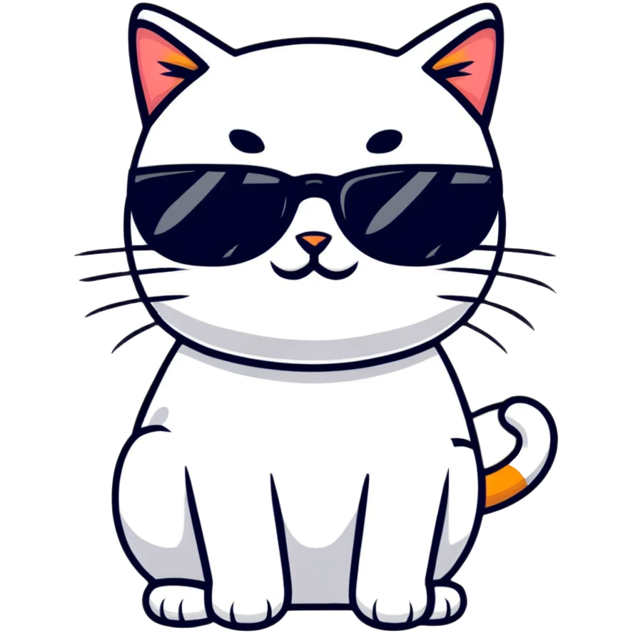Cat with sunglasses  emoji