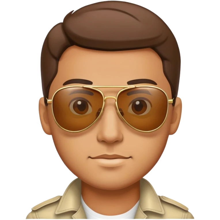 confident man with aviators emoji