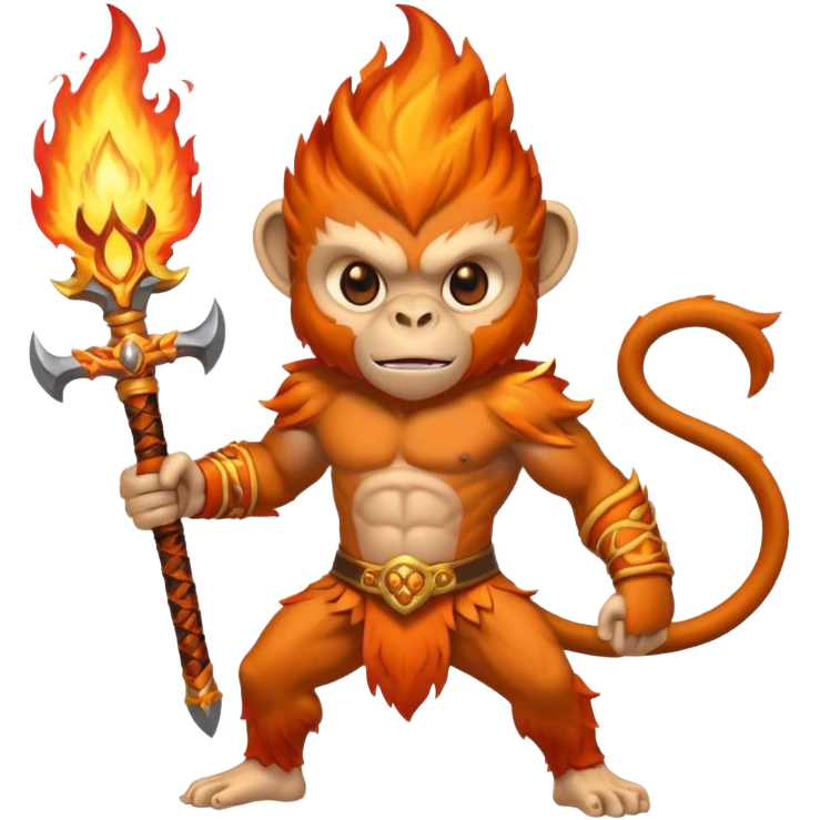 fire elemental monkey warior emoji