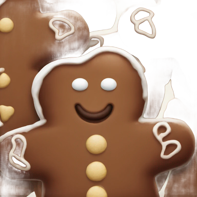 Chocolate gingerbread man emoji