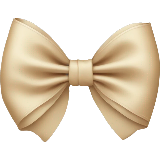 soft beige bow emoji