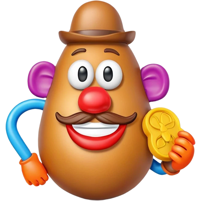 Smiling Mr Potato Head emoji