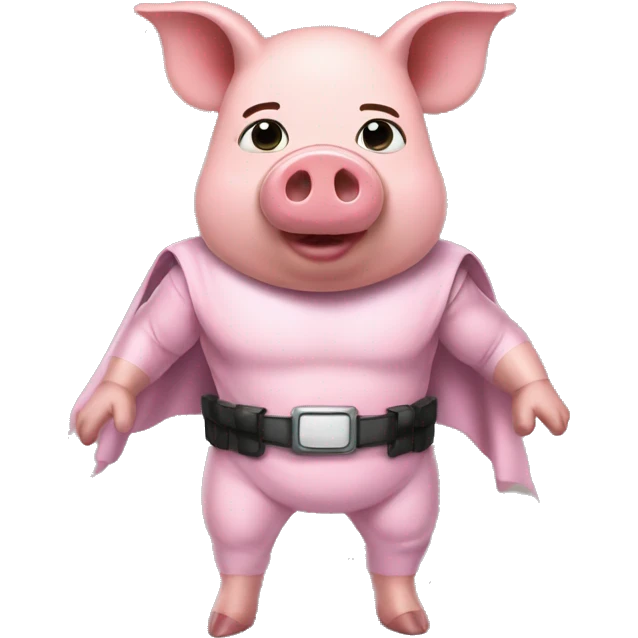 Pig dress super hero mant emoji