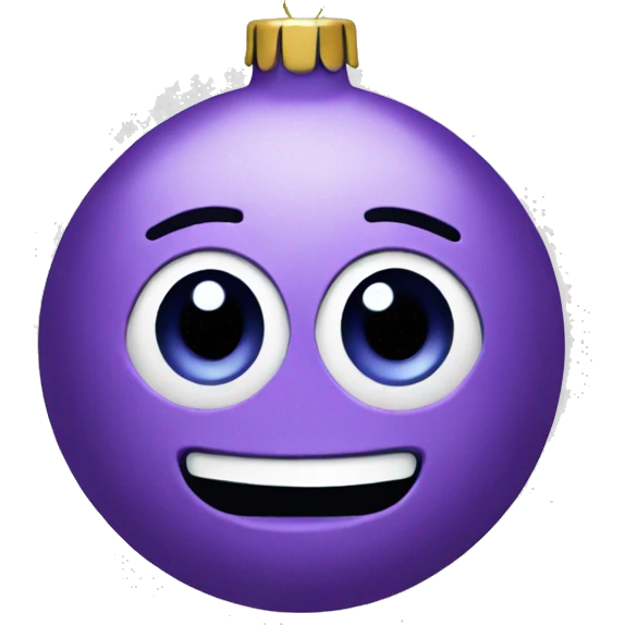 Purple Christmas ornament  emoji
