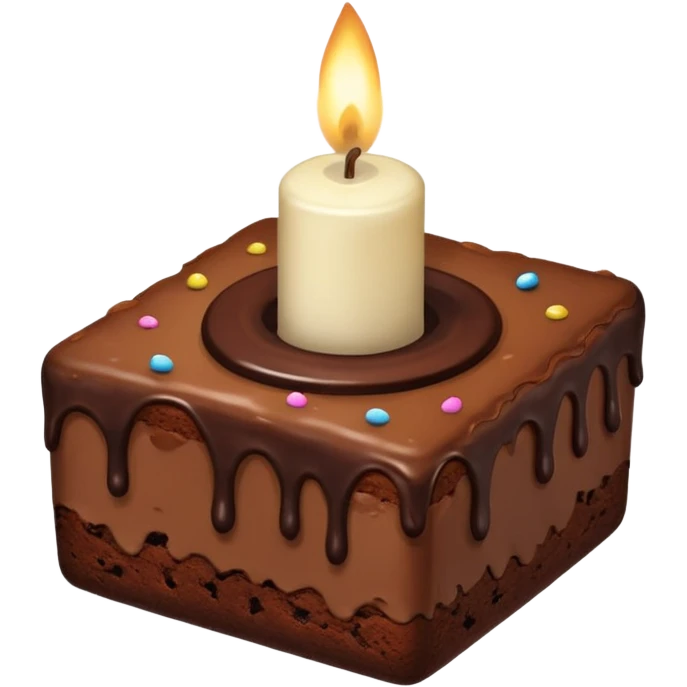 Brownie candle emoji