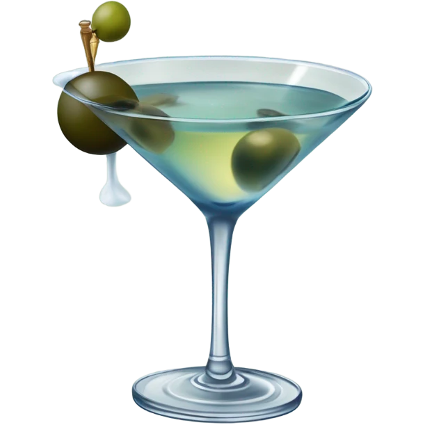 Dirty martini with blue cheese olives  emoji