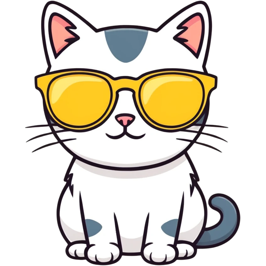 Cat with sunglasses emoji