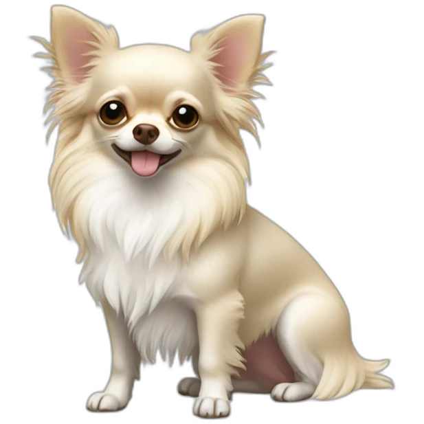languid chihuahua longcoat white emoji
