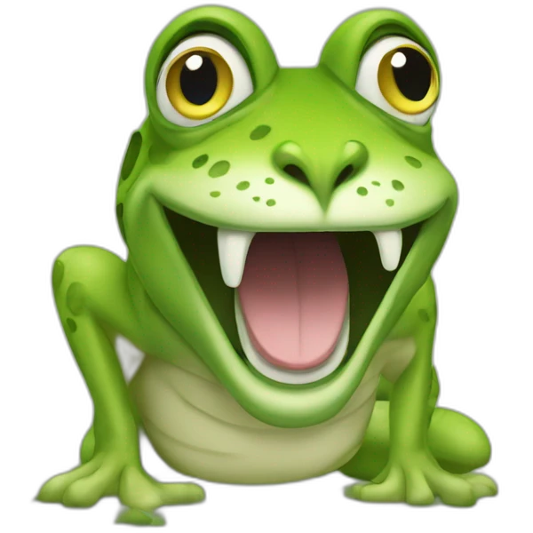 Grenouille sur lion emoji
