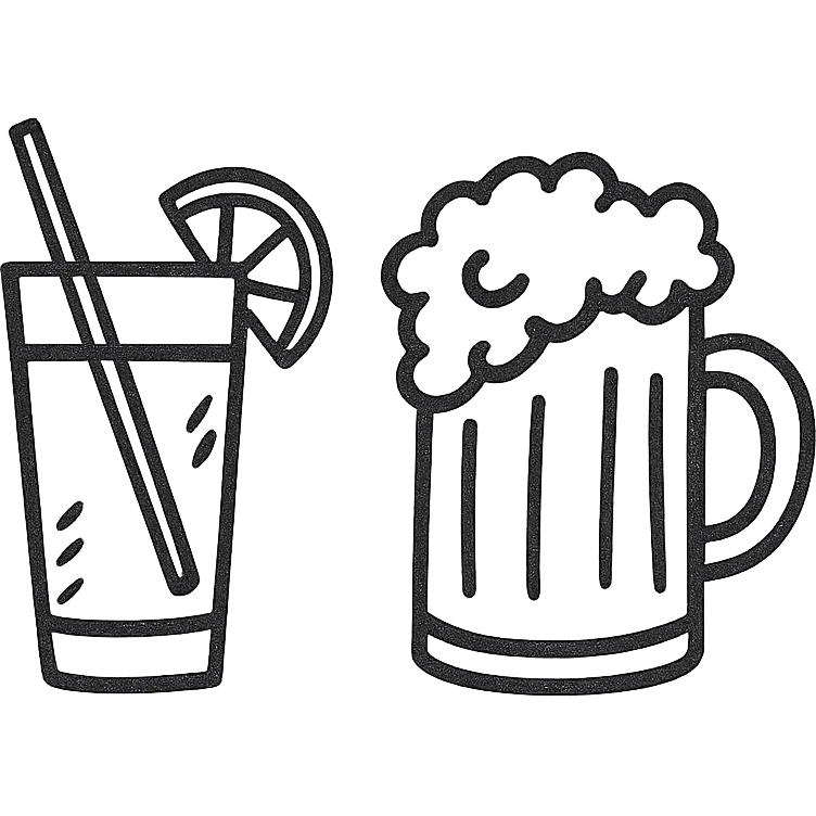 a hand drawn icon of vodka drink beer emoji