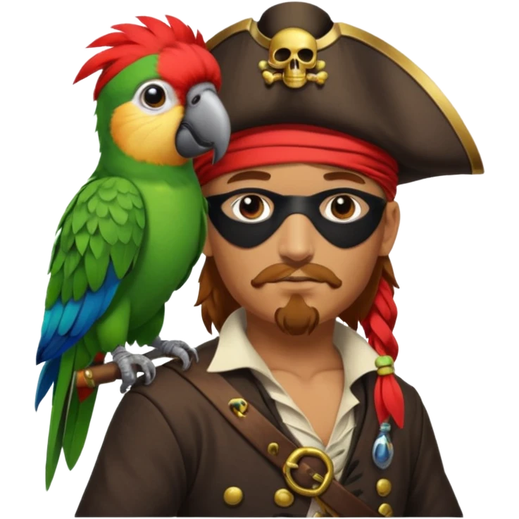 pirate and parrot emoji