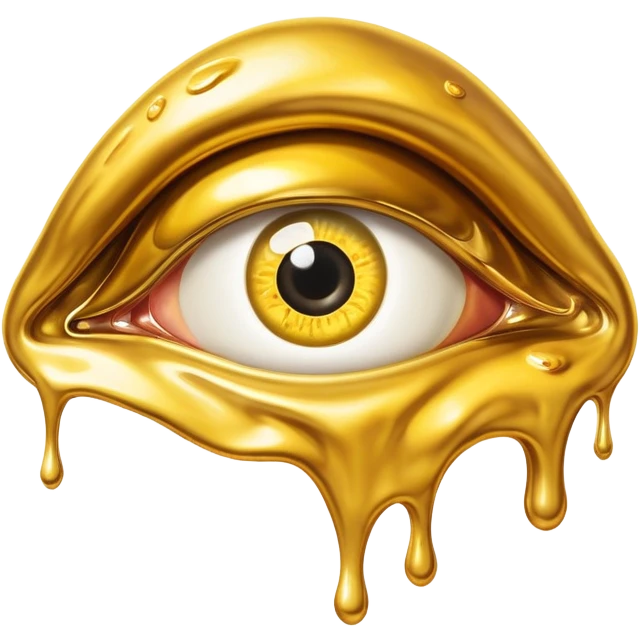 Salvador Dali Melting gold SPAM slop eye emoji