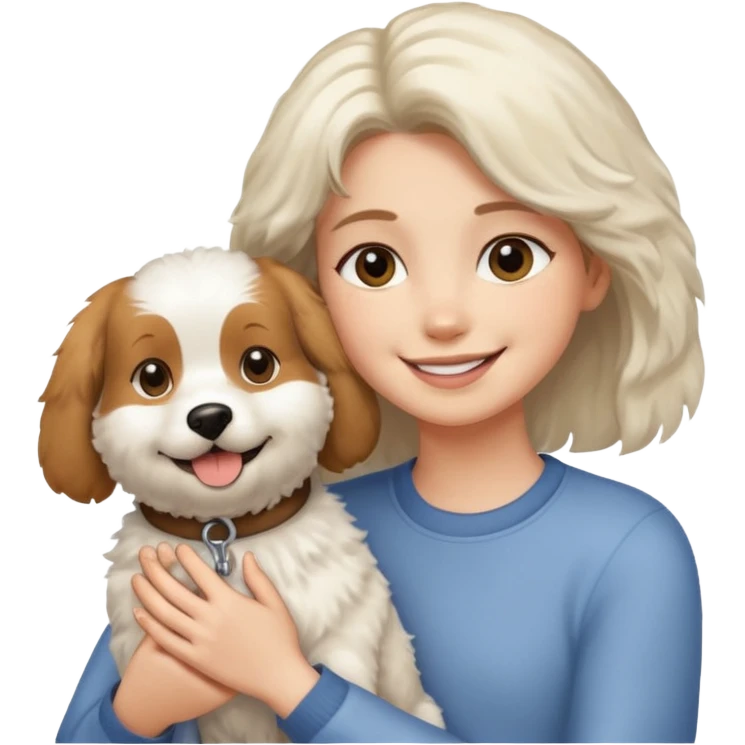 emoji to show that something is really soft, make it with someone petting a dog emoji