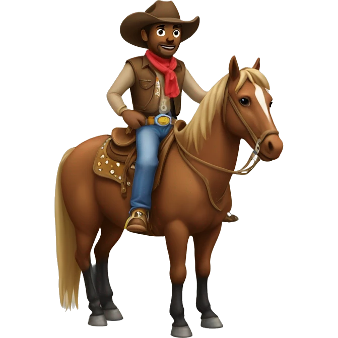 cowboy su cavallo emoji