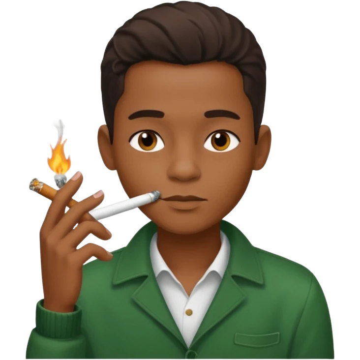 Jamaican stoner boy smoking emoji