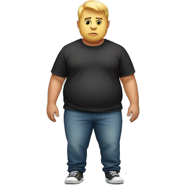 a strong fat boy, full body emoji