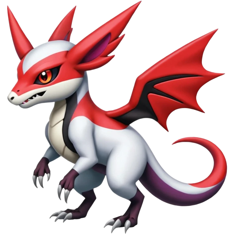 Colorful Cool Badass  Meloetta-Zangoose-Noivern-Salandit-Guilmon-Darkrai-Pokémon-Fakémon-fusion-hybrid-creature emoji