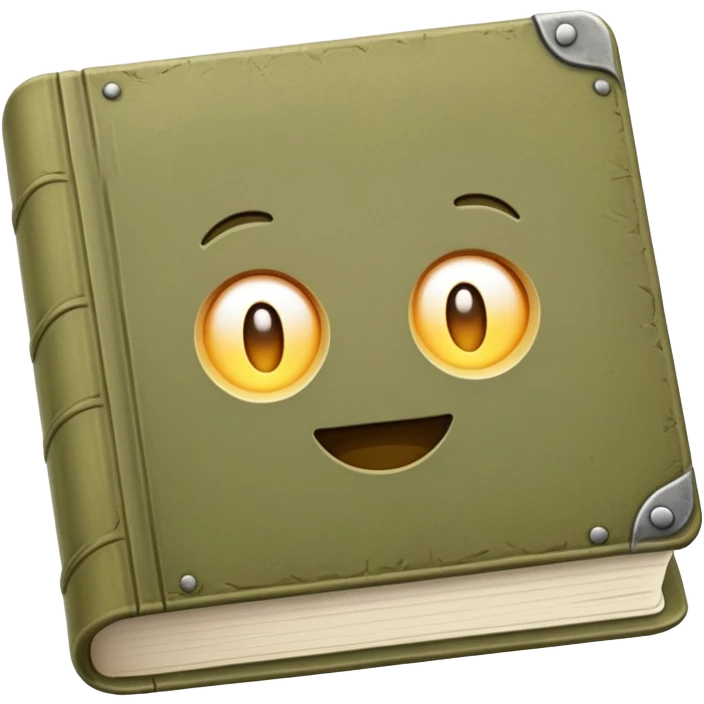 Khaki colored book emoji
