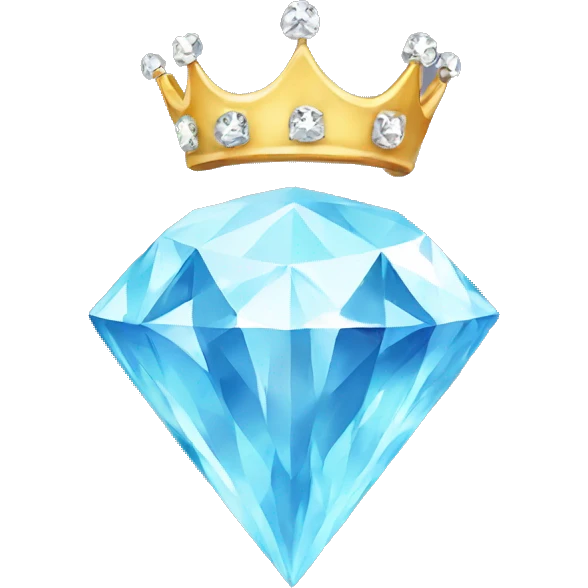 Diamond with a crown emoji