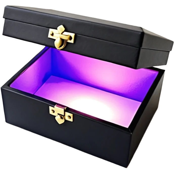 Коробка черная коробка с фиолетовыми светодиодами emoji