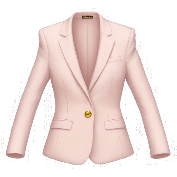 Pale pink blazer gold buttons emoji