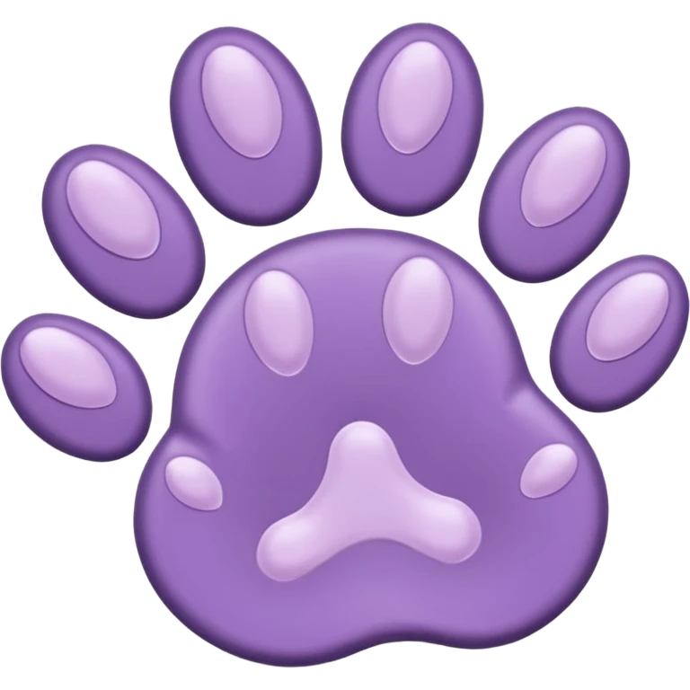 Lilac paw print emoji