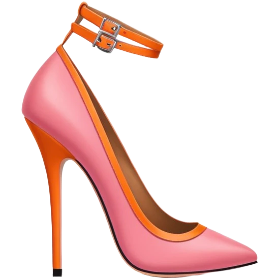Pink and orange shoes  emoji