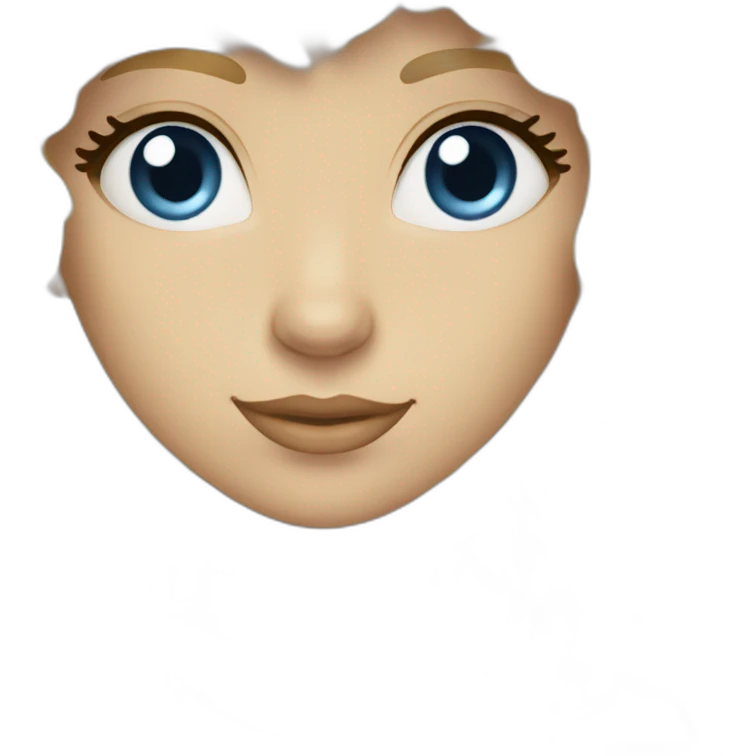 Femme blonde yeux bleu porte Labradoodle blond emoji