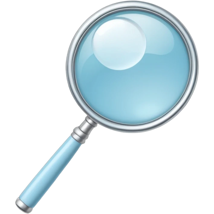 a magnifying glass over a contract in pastel and modern blue color and the contract as to be white emoji